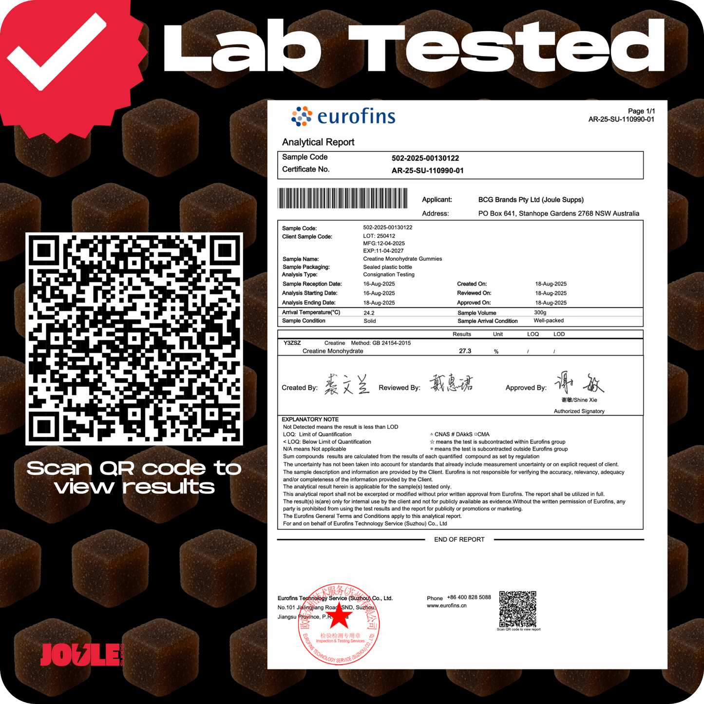 Cola Creatine Gummies
