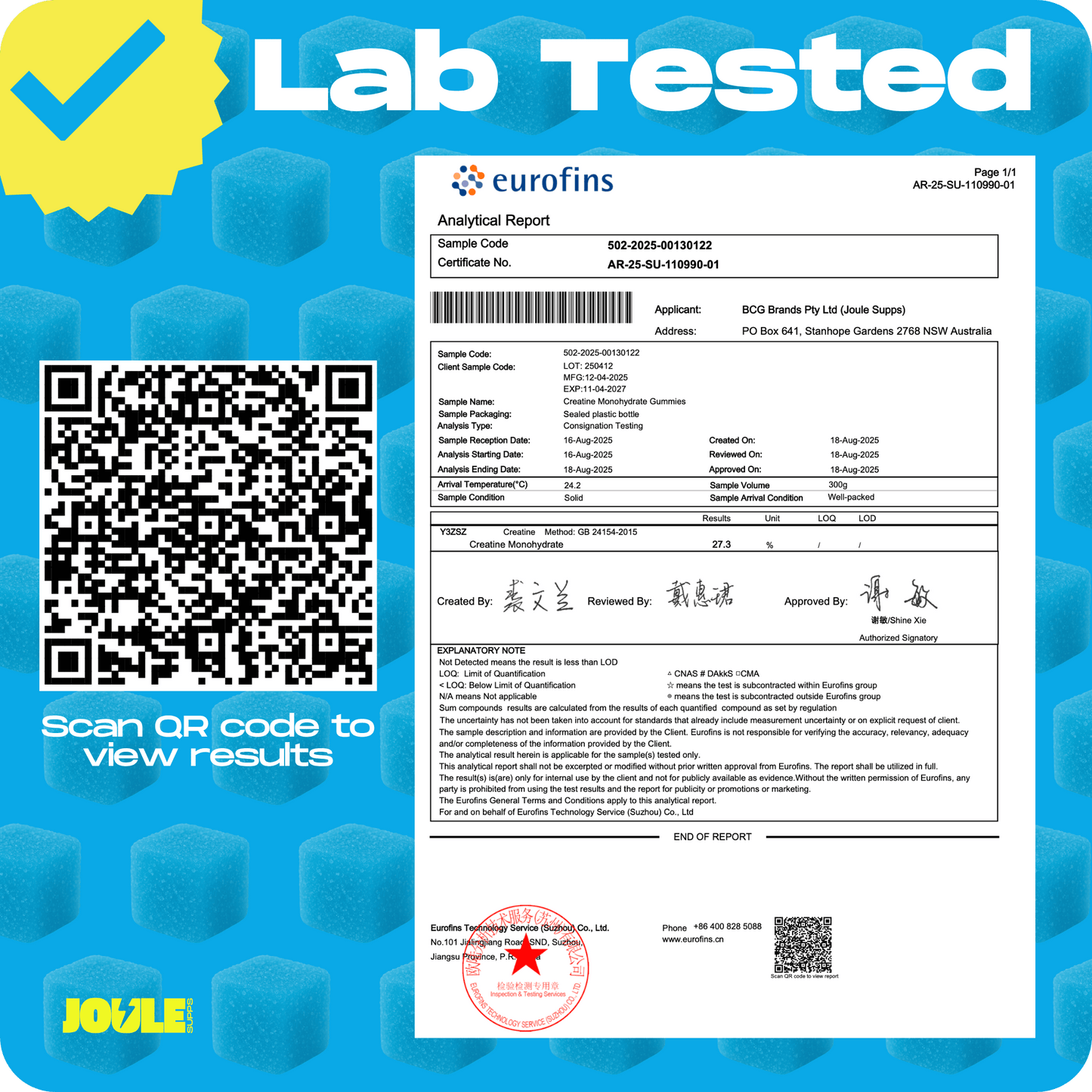 Blueberry Creatine Gummies