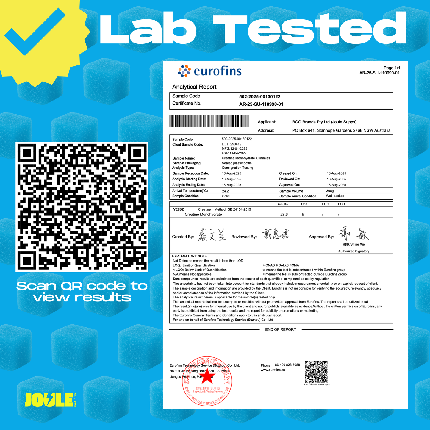 Blueberry Creatine Gummies